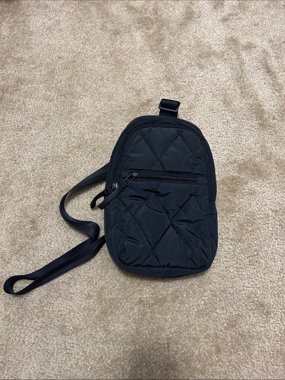 Black Quilted Sling Bag Vera Bradley